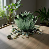 DUKIZA quartz vert – cadeau élégant pour amoureux des minéraux