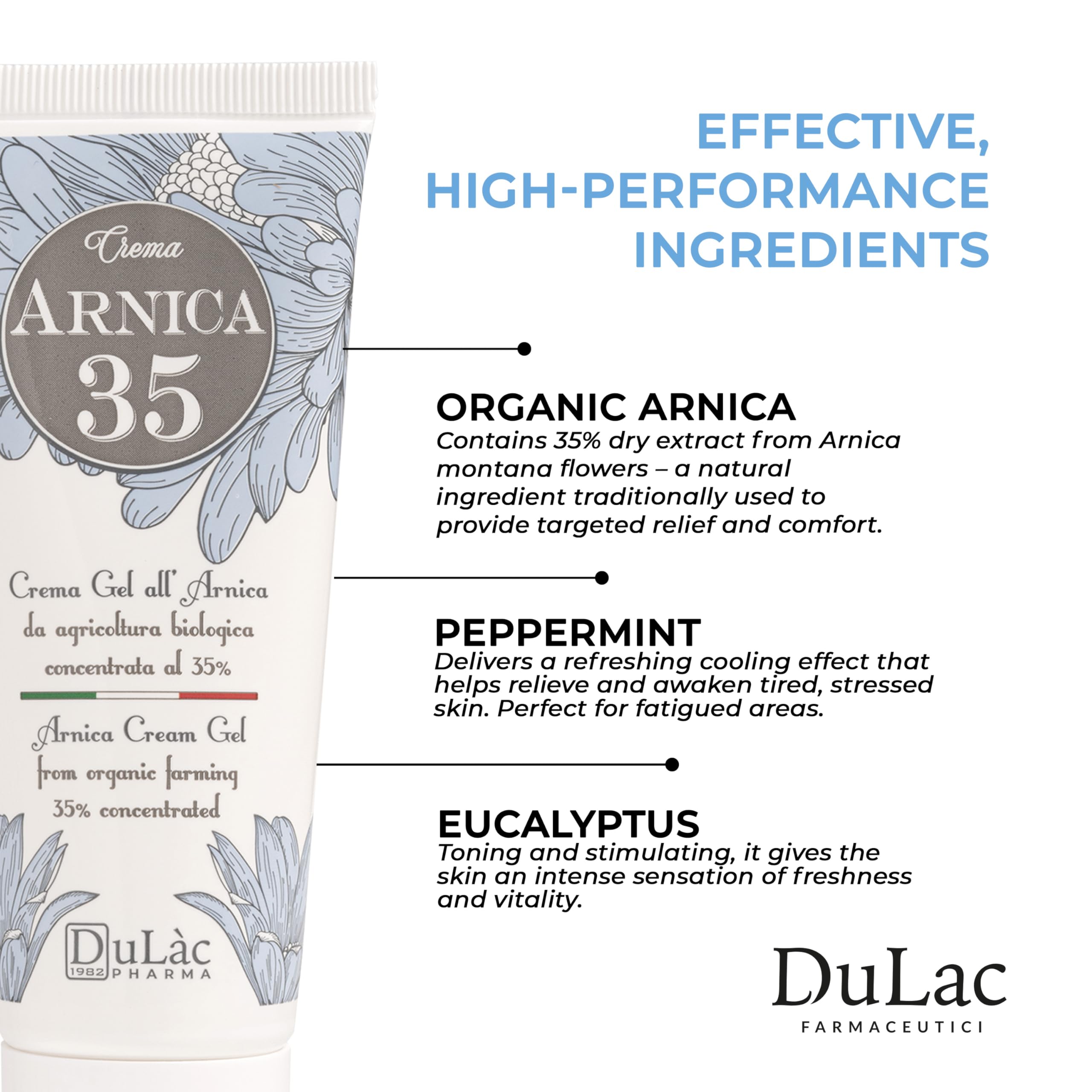 Application en massage doux avec la Crème Arnica DULÀC.