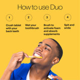 Duo Energy : pastilles portables sans plastique, pratique en déplacement.