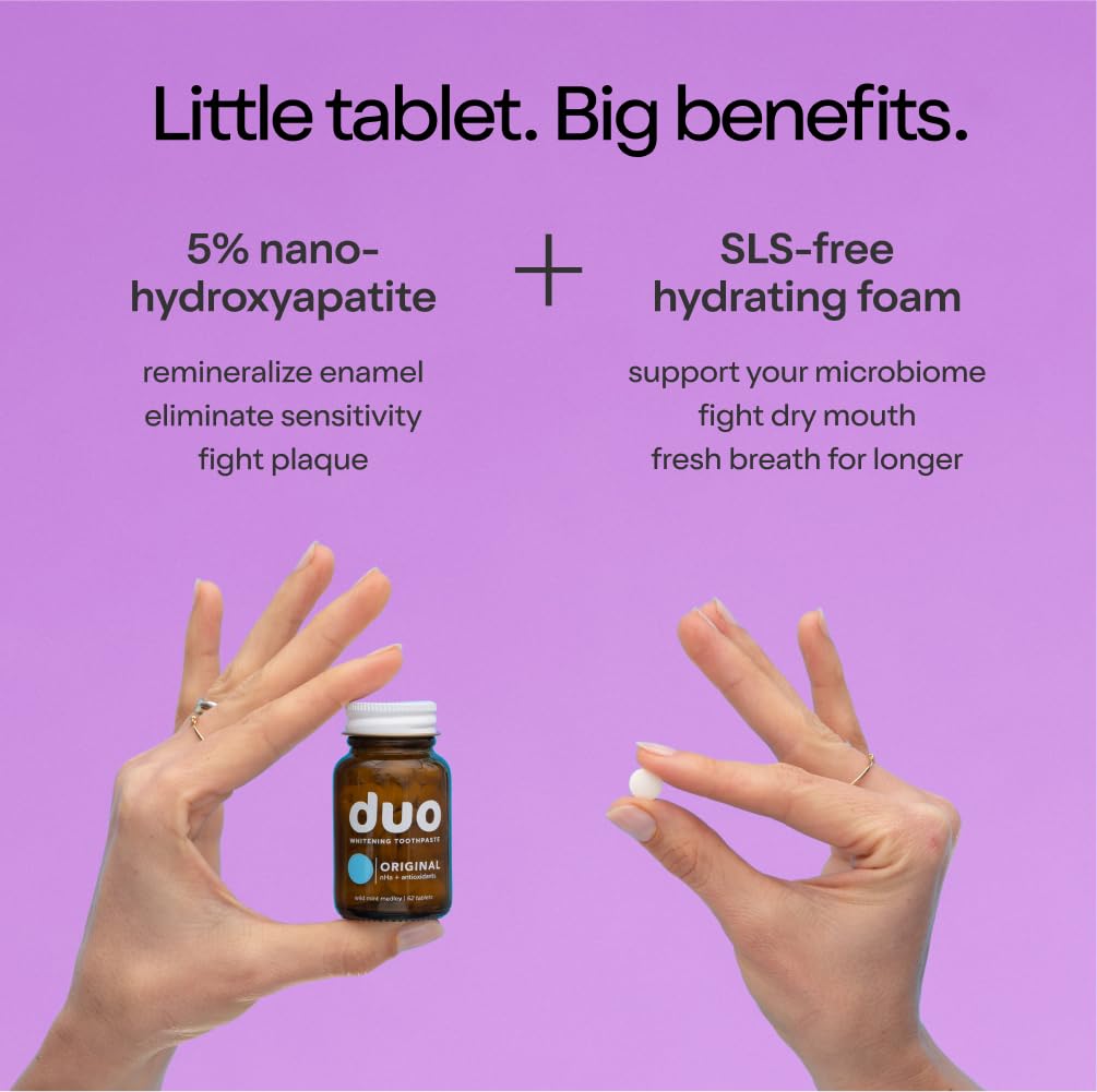 Duo Sleep – action blanchissante douce sur les dents avec des pastilles