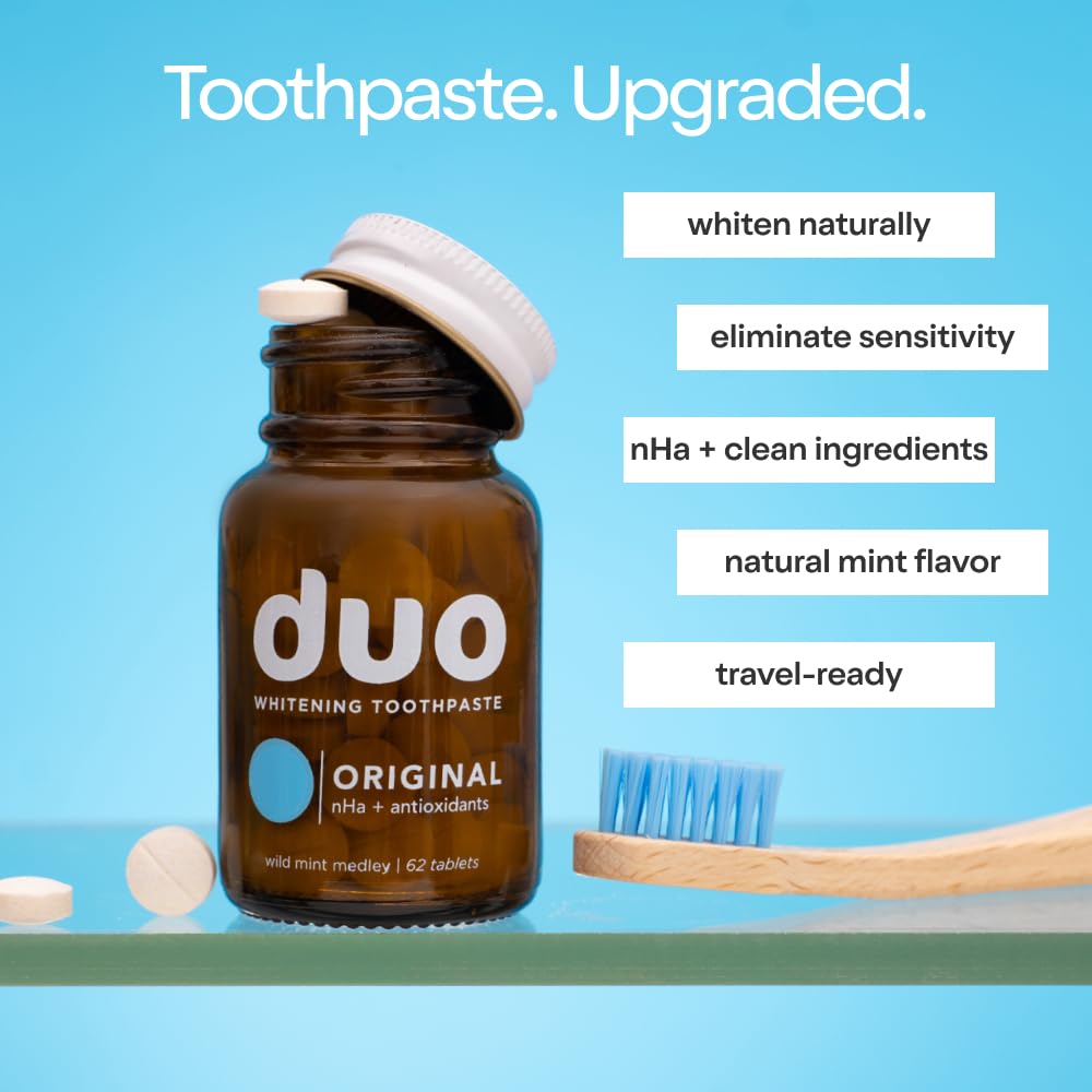 Duo tablettes dentaires nHa reminéralisation de l'émail après brossage