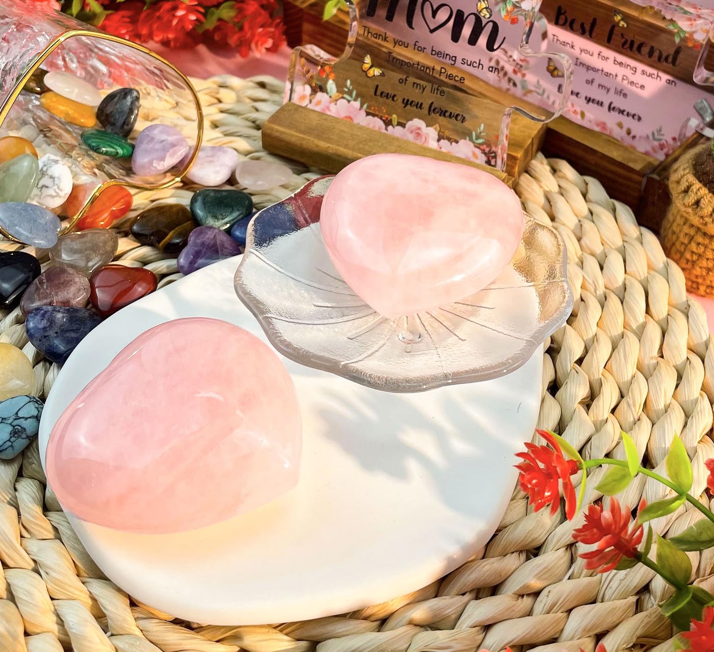 DUQGUHO carte-propriétés quartz rose, explication des usages et des propriétés.