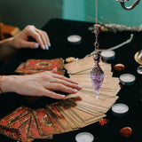 DUQGUHO chaine pendule cuivre amethyste pour energie energie