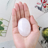 DUQGUHO pierre de paume naturelle, quartz blanc, portable.
