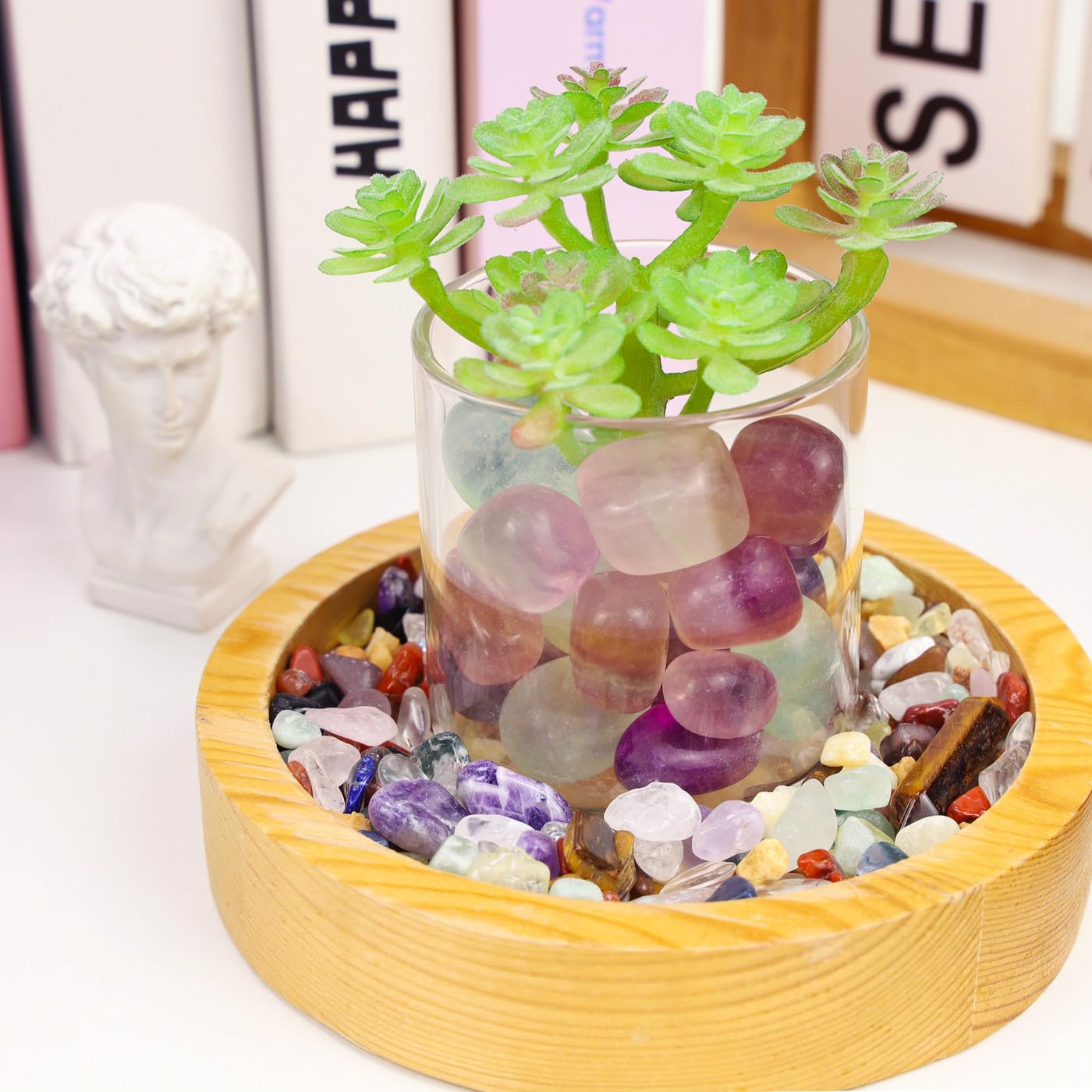 DUQGUHO fluorite – pierres polies pour méditation et relaxation mentale.