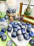 DUQGUHO Lapis Lazuli: gros plan sur les reflets bleus pour ambiance zen.