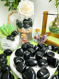 DUQGUHO obsidienne noire – galets décoratifs brillants pour bureau et intérieur.