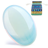 DUQGUHO Opalite palm stone : pierre paume de 6 cm et reflets irisés.