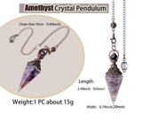DUQGUHO pendule amethyste pour clairvoyance et introspection