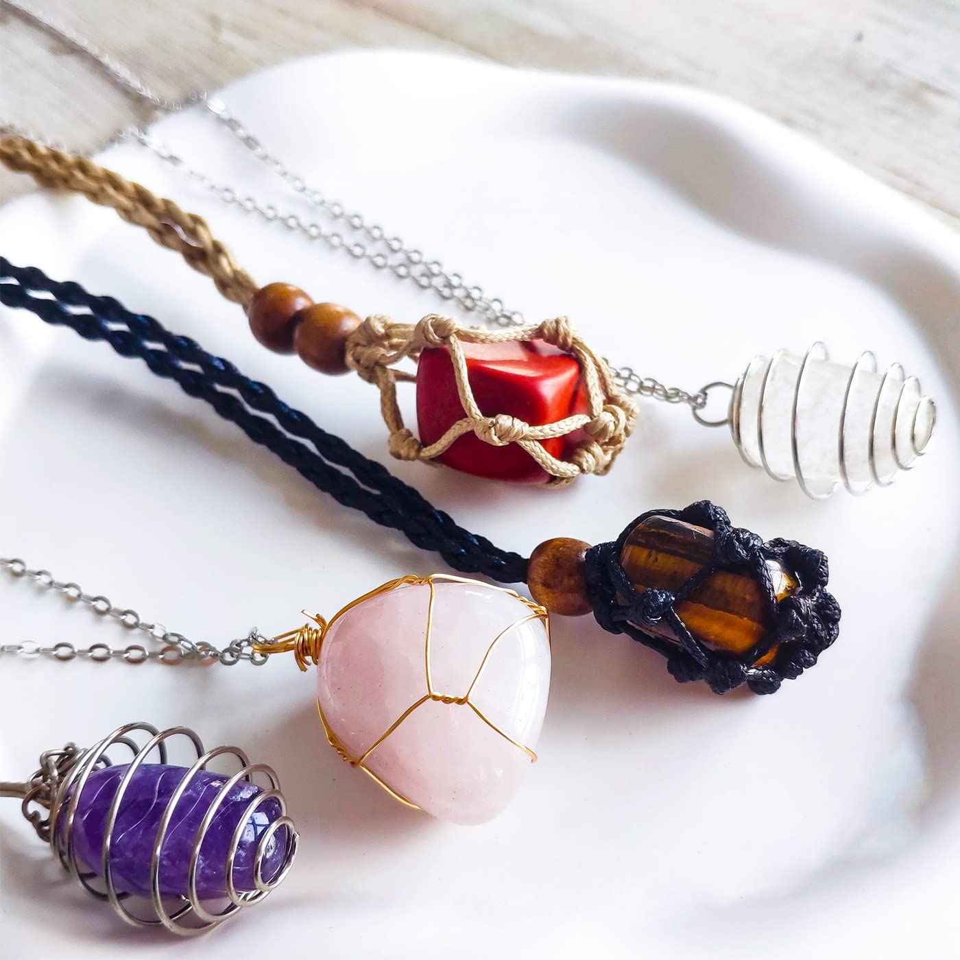 DUQGUHO quartz clair : galet poli pour projets de bricolage et bijoux.