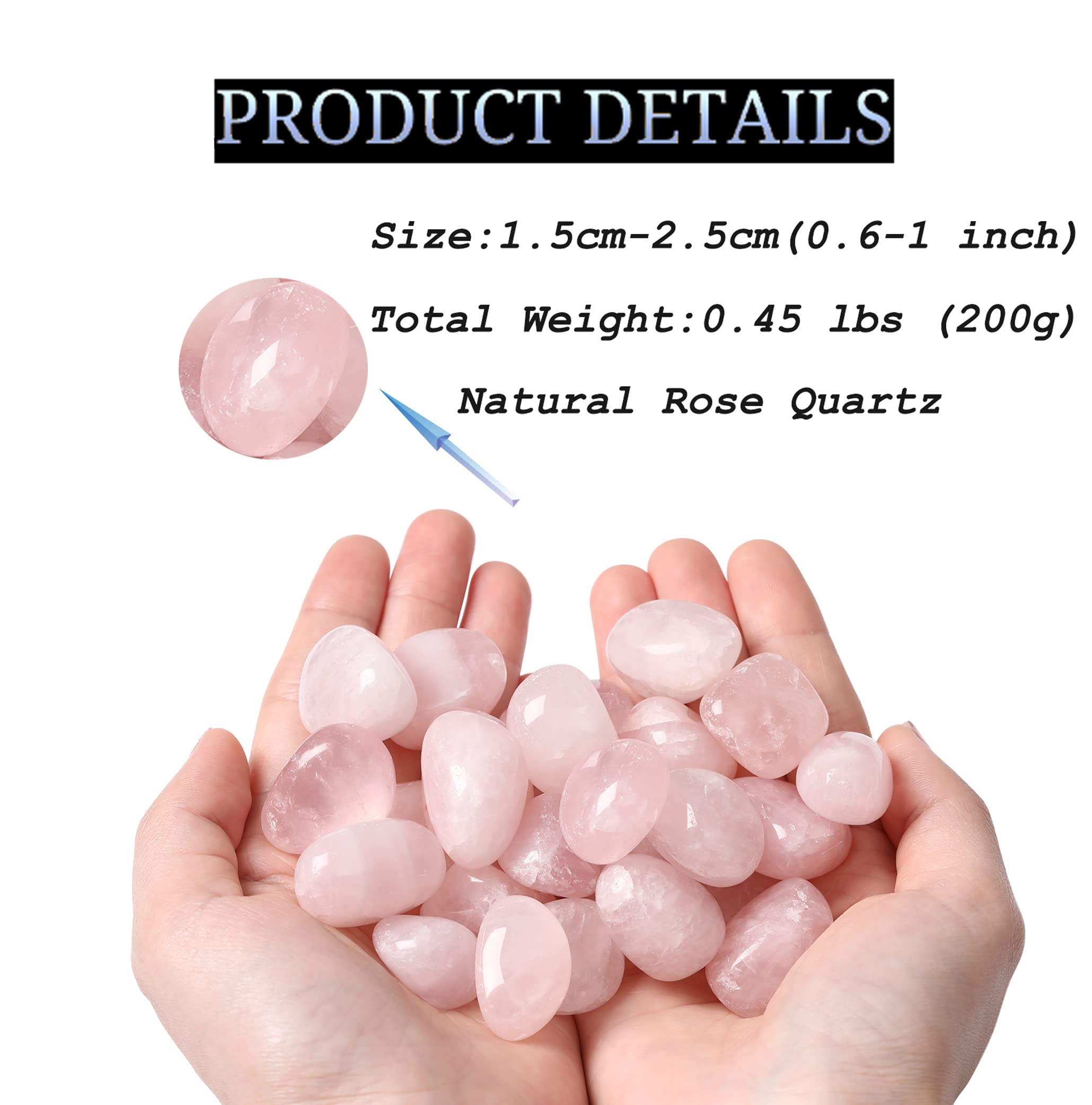 DUQGUHO quartz rose: pierres naturelles uniques et variations de couleur