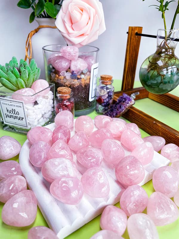 DUQGUHO quartz rose: pierres polies pour projets faits maison et bijoux