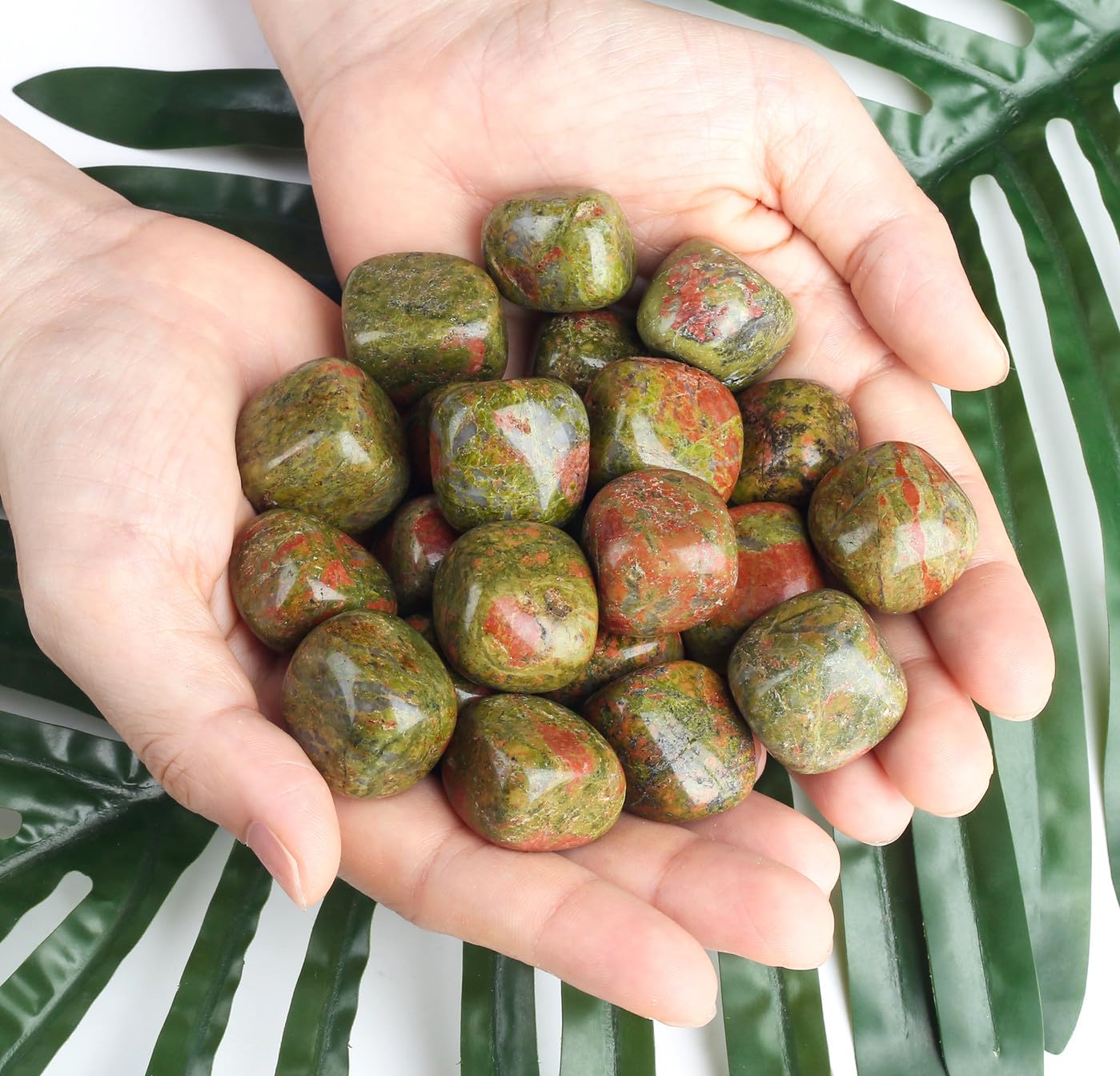 Unakite DUQGUHO naturel et résistant, parfait comme cadeau et pour le bien‑être visuel
