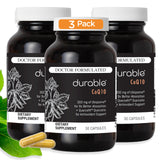 Durable CoQ10 phytosome, bouteille, absorption accrue pour énergie cellulaire.