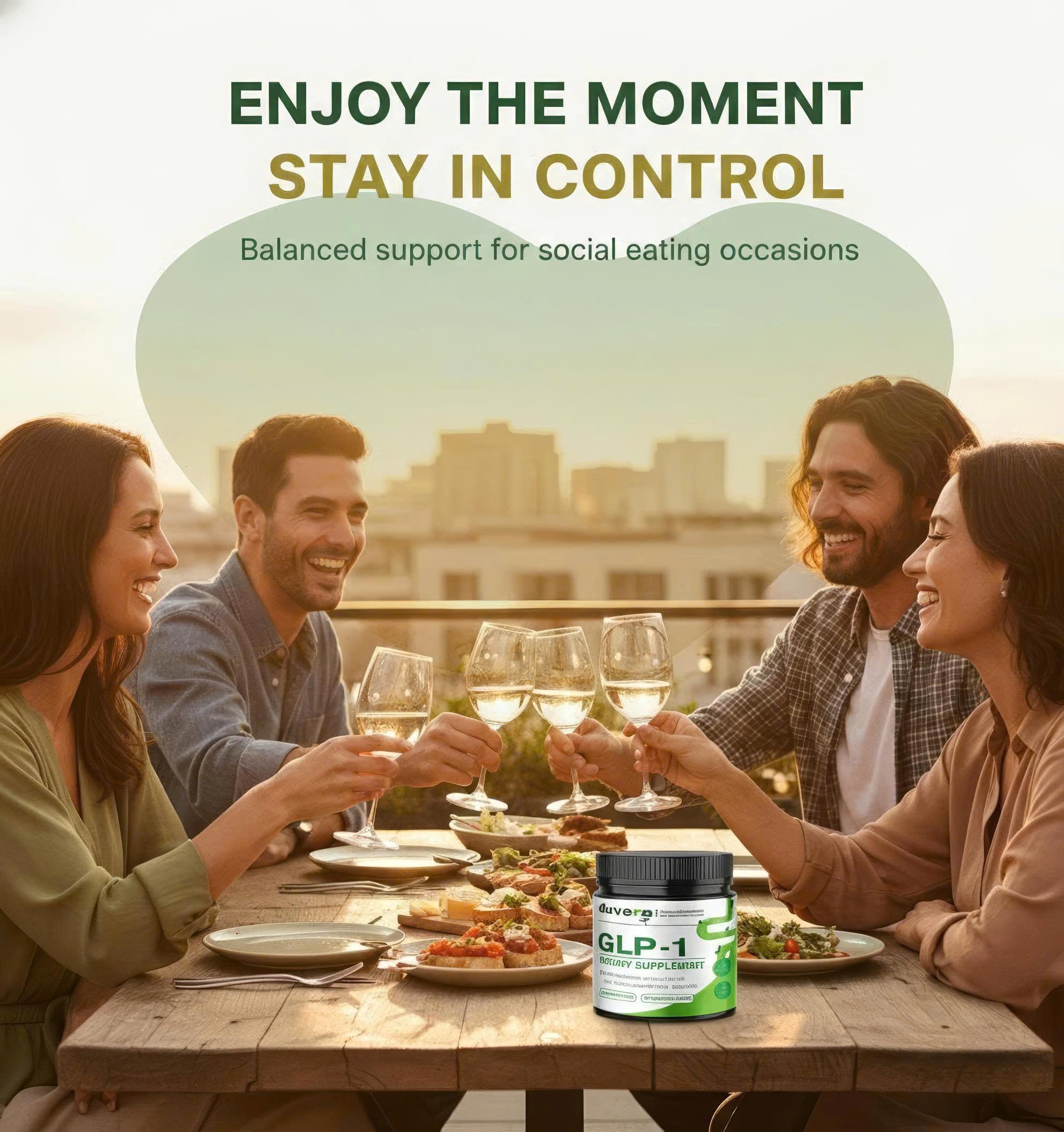 Duvera Akkermansia Probiotique GLP-1 – capsule végétale vegan: utilisation sans sucre ajouté.
