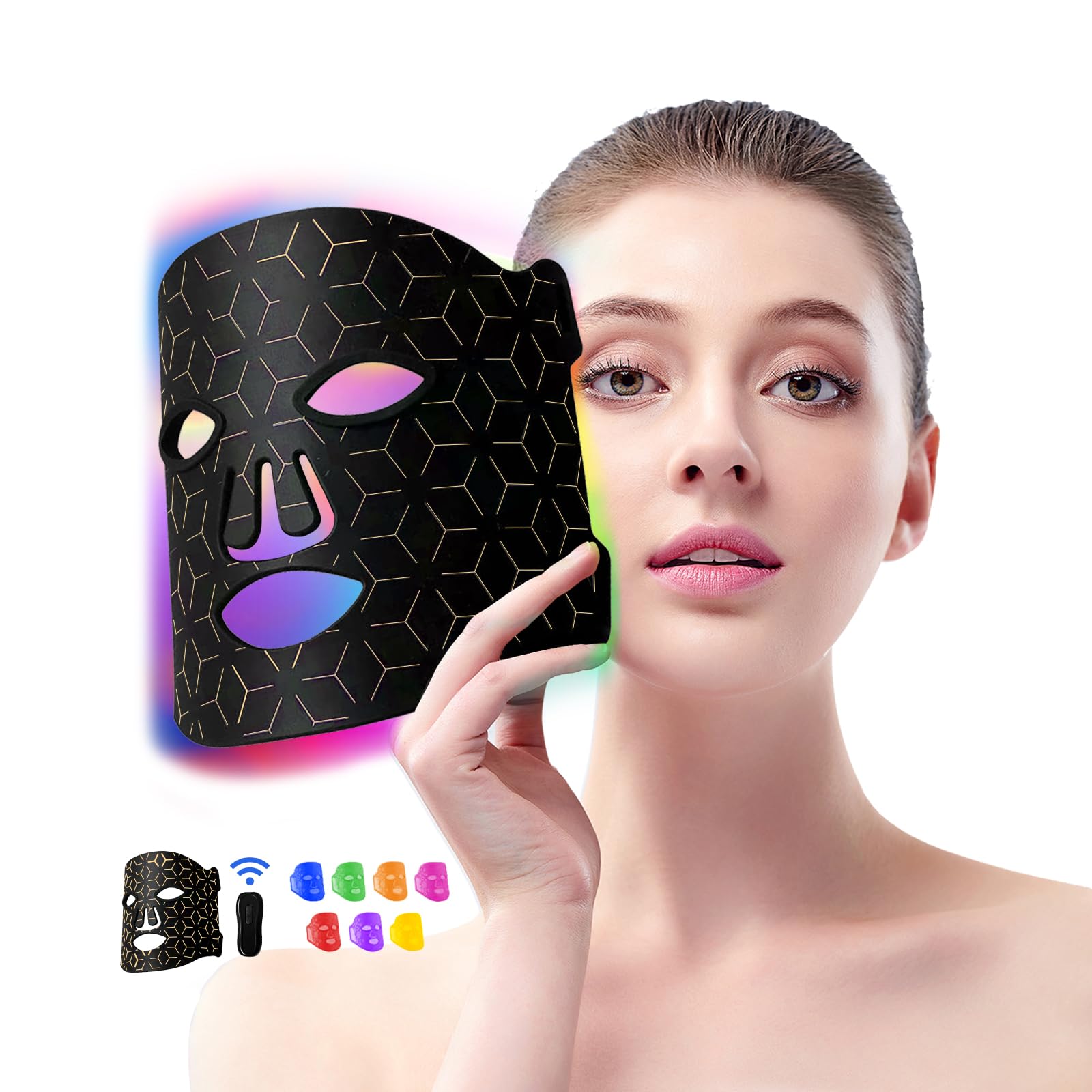 Masque Duevie LED rouge avec 400 LED pour le soin du visage à domicile.