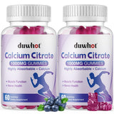Duwhot calcium citrate gommes, bouteille, soutien quotidien des os et des muscles.