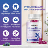 Duwhot calcium citrate gommes, ingredients vegan et sans OGM.