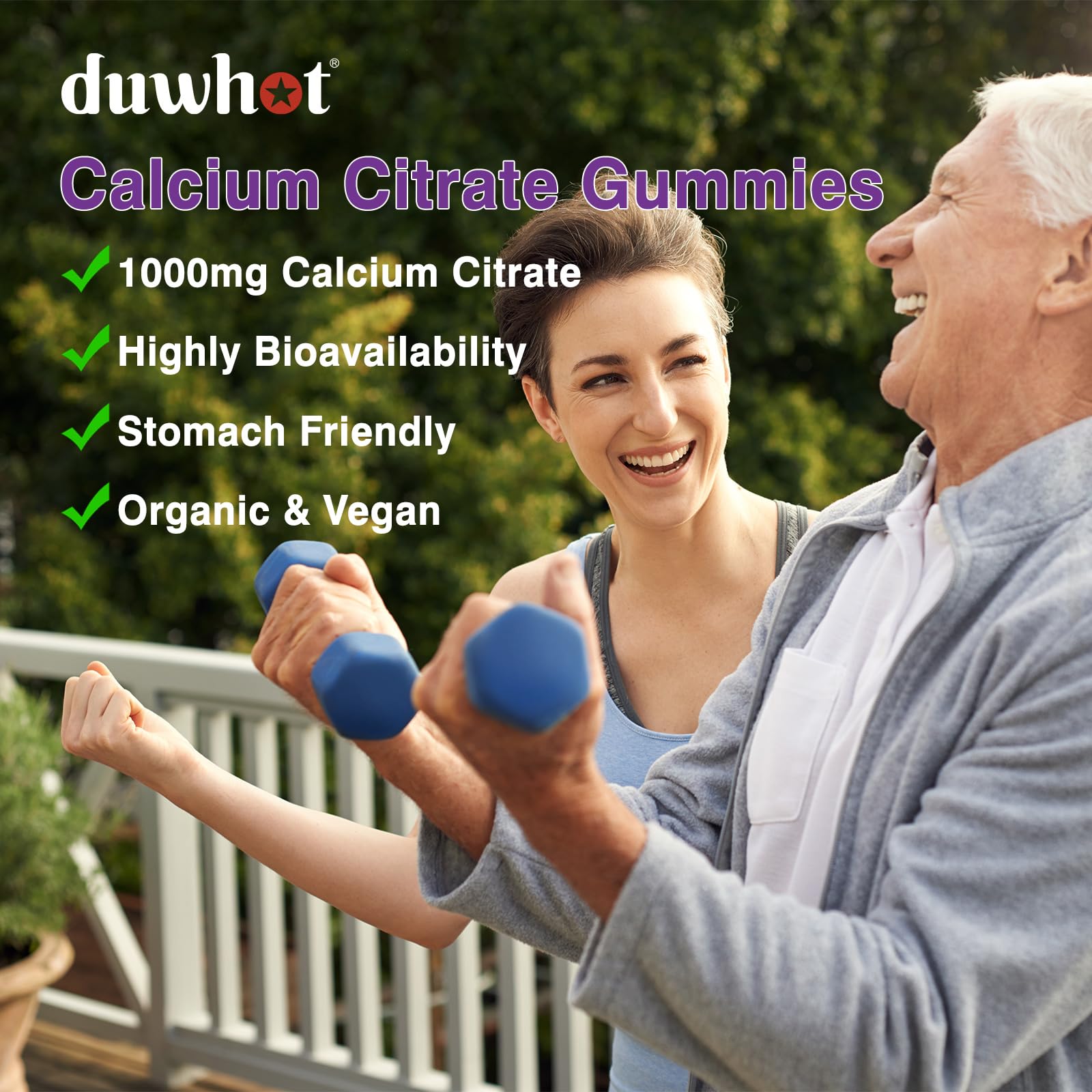Duwhot calcium citrate gommes, prise quotidienne pratique pour un quotidien actif.