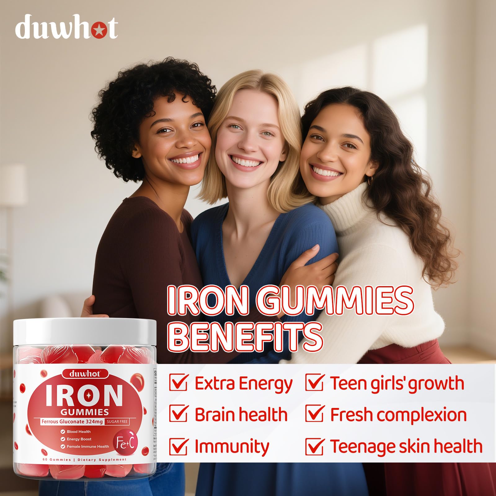 Duwhot gommes vegan et organique – certifiée sans produits animaux.