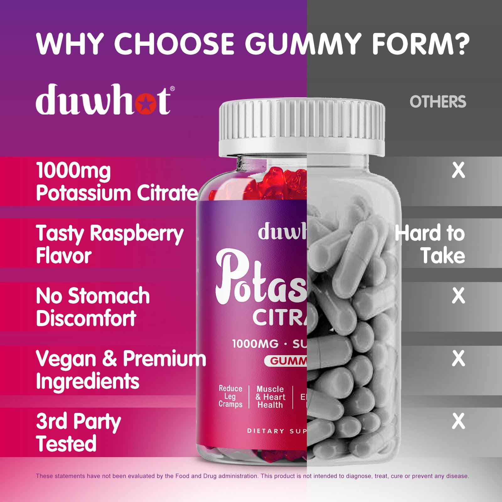 saveur framboise naturelle des gommes duwhot pour un goût agréable.