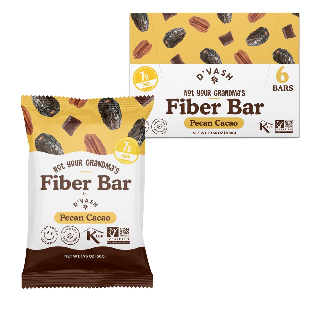 Barres fibre D’Vash Cacao et beurre de cacahuète, énergie pratique en déplacement