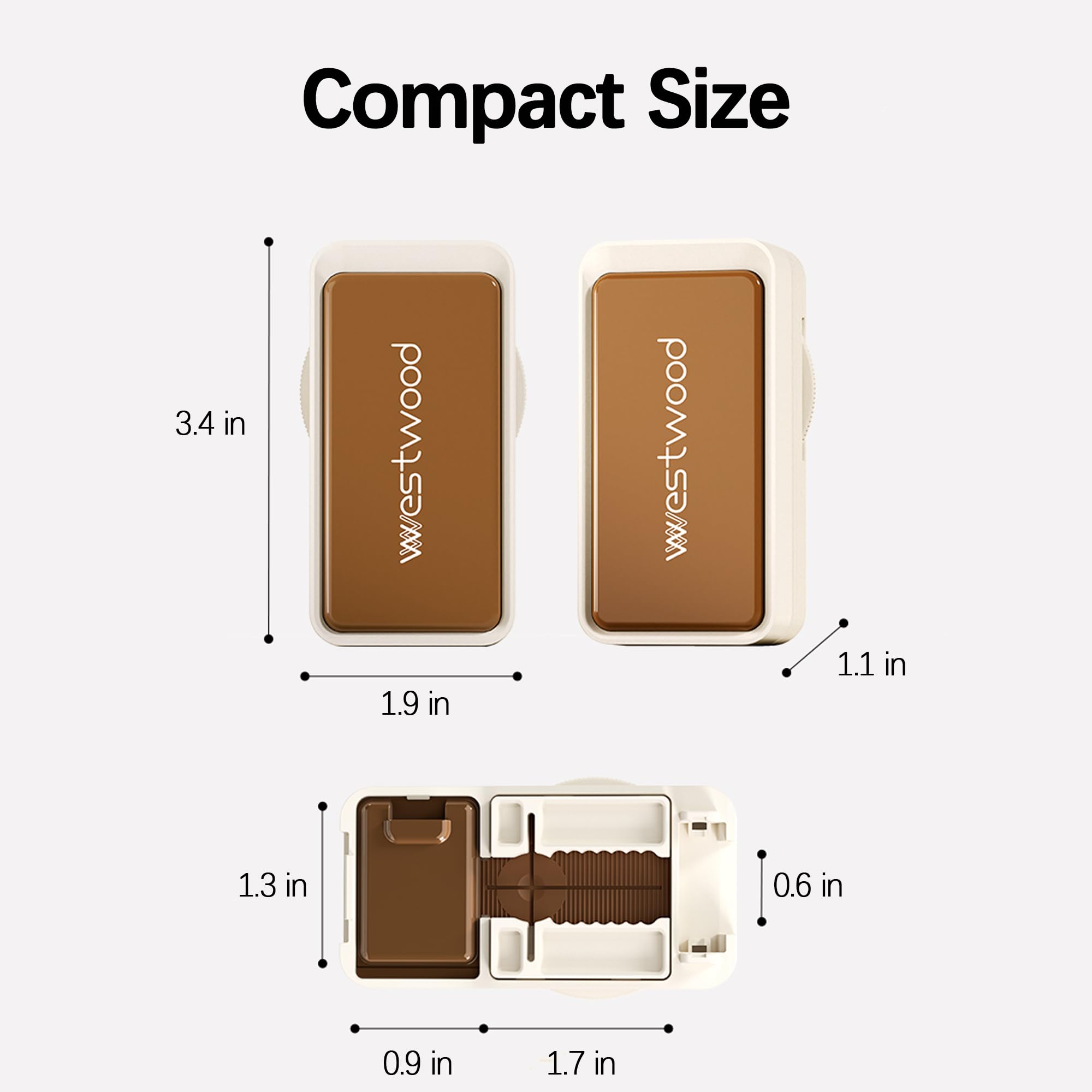 Design brun compact Dvches, pratique pour gagner de l’espace.