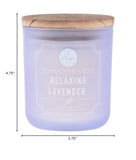 DW Home bougie lavande, mèche en bois, ambiance relaxante durable à la maison.