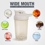 Bouteille shaker D.Y.A 16oz gris, couvercle étanche pour éviter les fuites