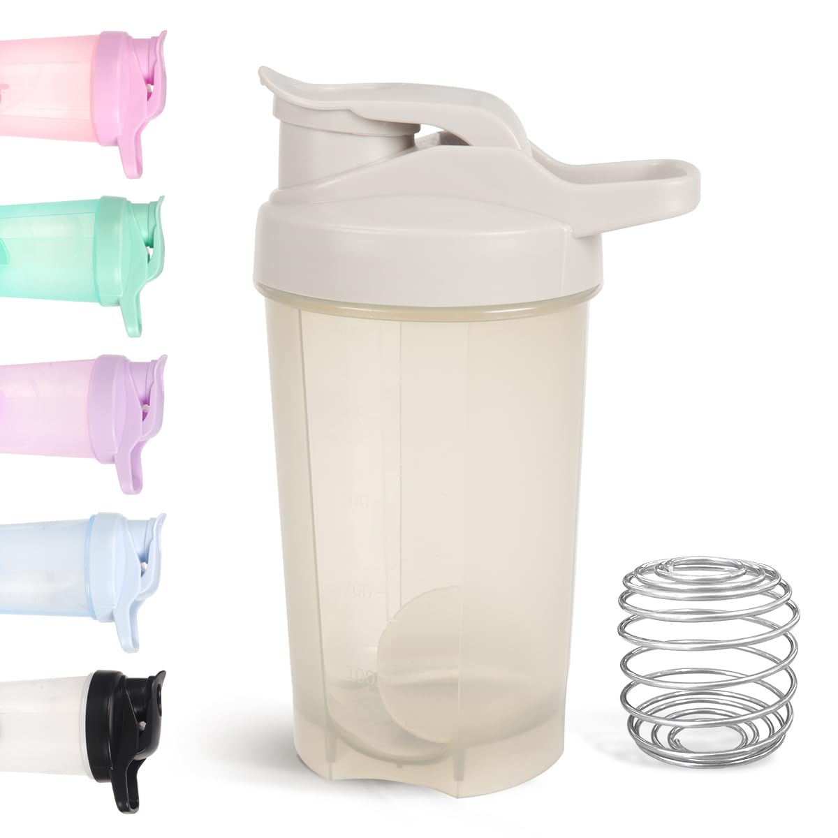Bouteille shaker D.Y.A 16oz gris avec ouverture large pour remplir facilement et mélanger