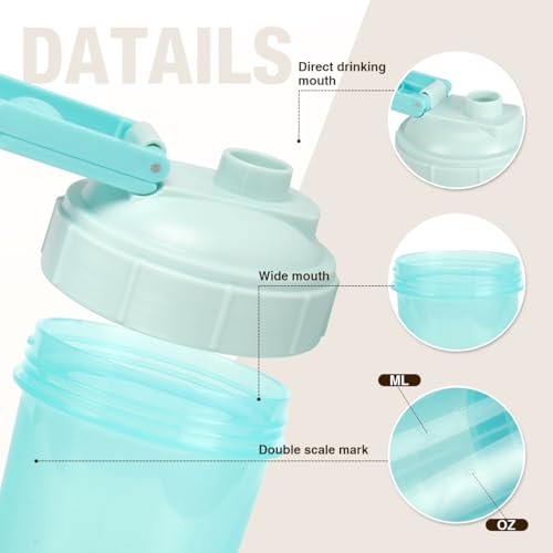 Shaker D.Y.A 16oz avec ouverture large facilitant le remplissage et le lavage.