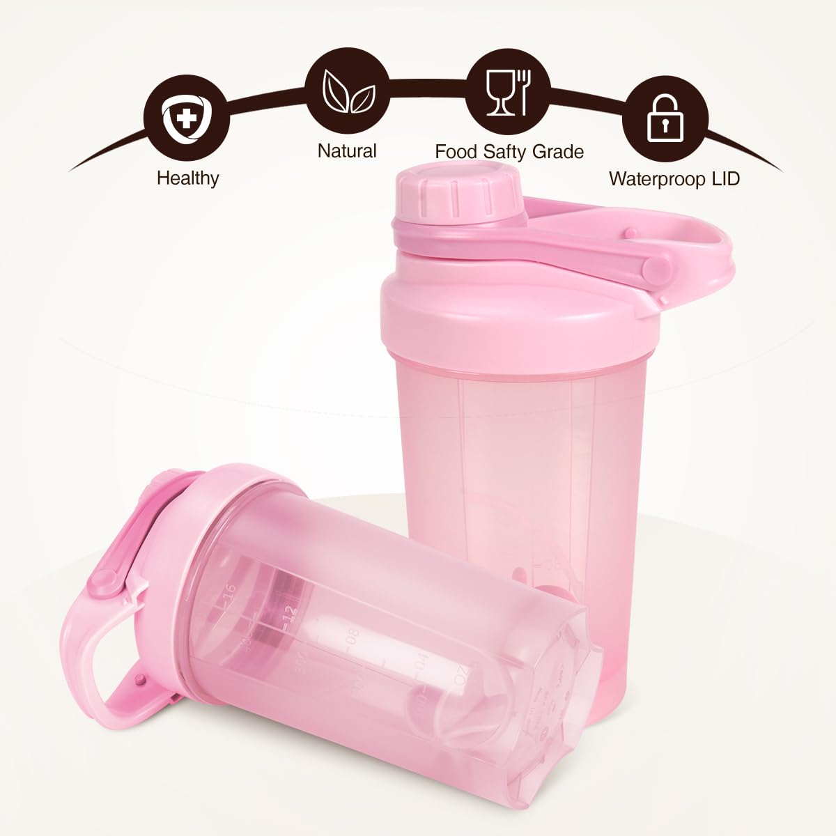 Matériau sans BPA du shaker D.Y.A pour une utilisation quotidienne en toute sécurité.