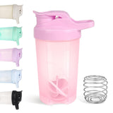 Bouteille shaker D.Y.A rose ouverte, idéale pour mélanger protéines et smoothies.