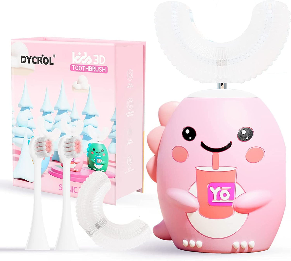 Brosse DYCROL enfant brosse dents en U pour un nettoyage 360° en douceur