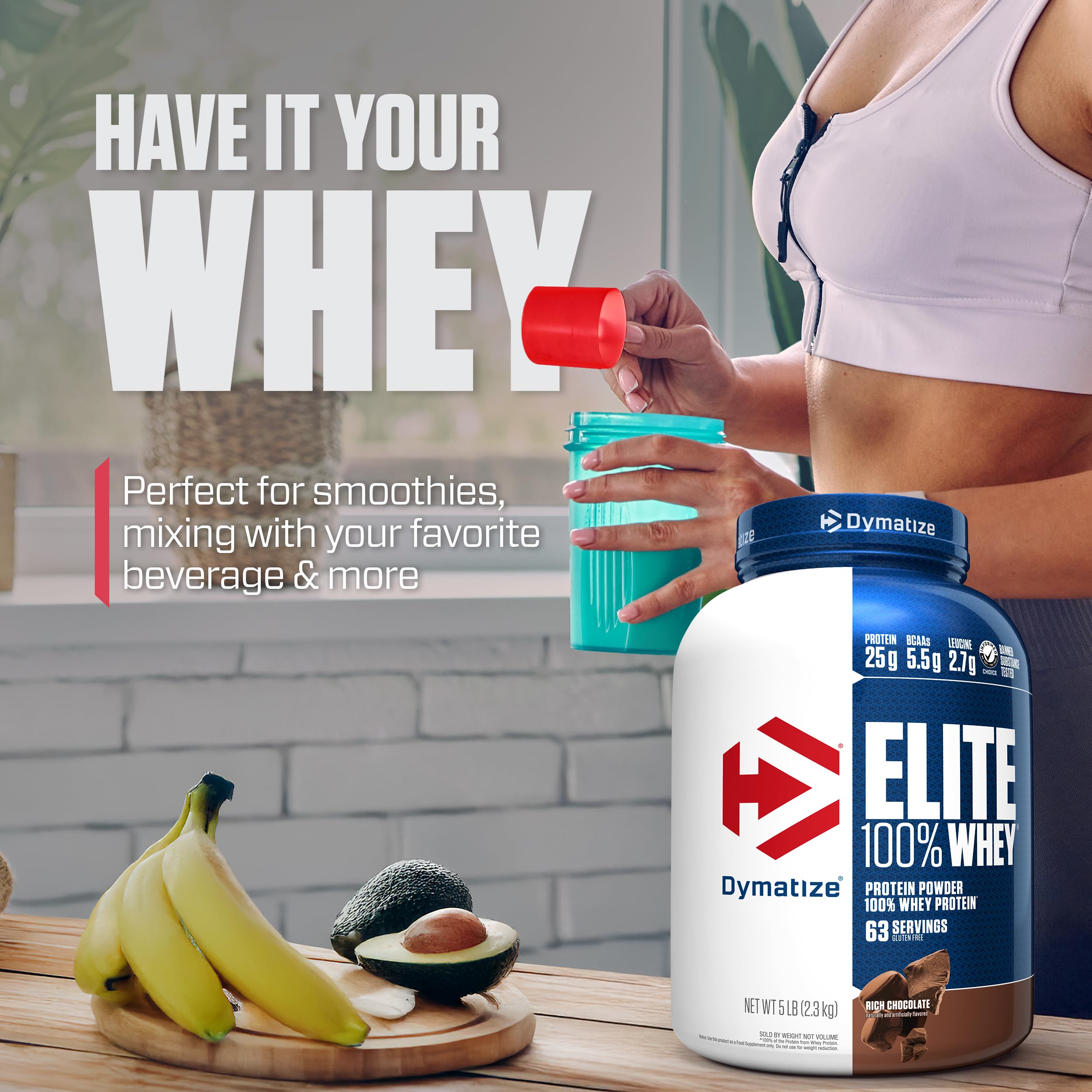 Étiquette nutrition Dymatize Elite pour informations claires