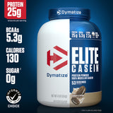 Cuillère-mesure Dymatize Elite Casein Cookies & Cream, dosage précis pour récupération nocturne