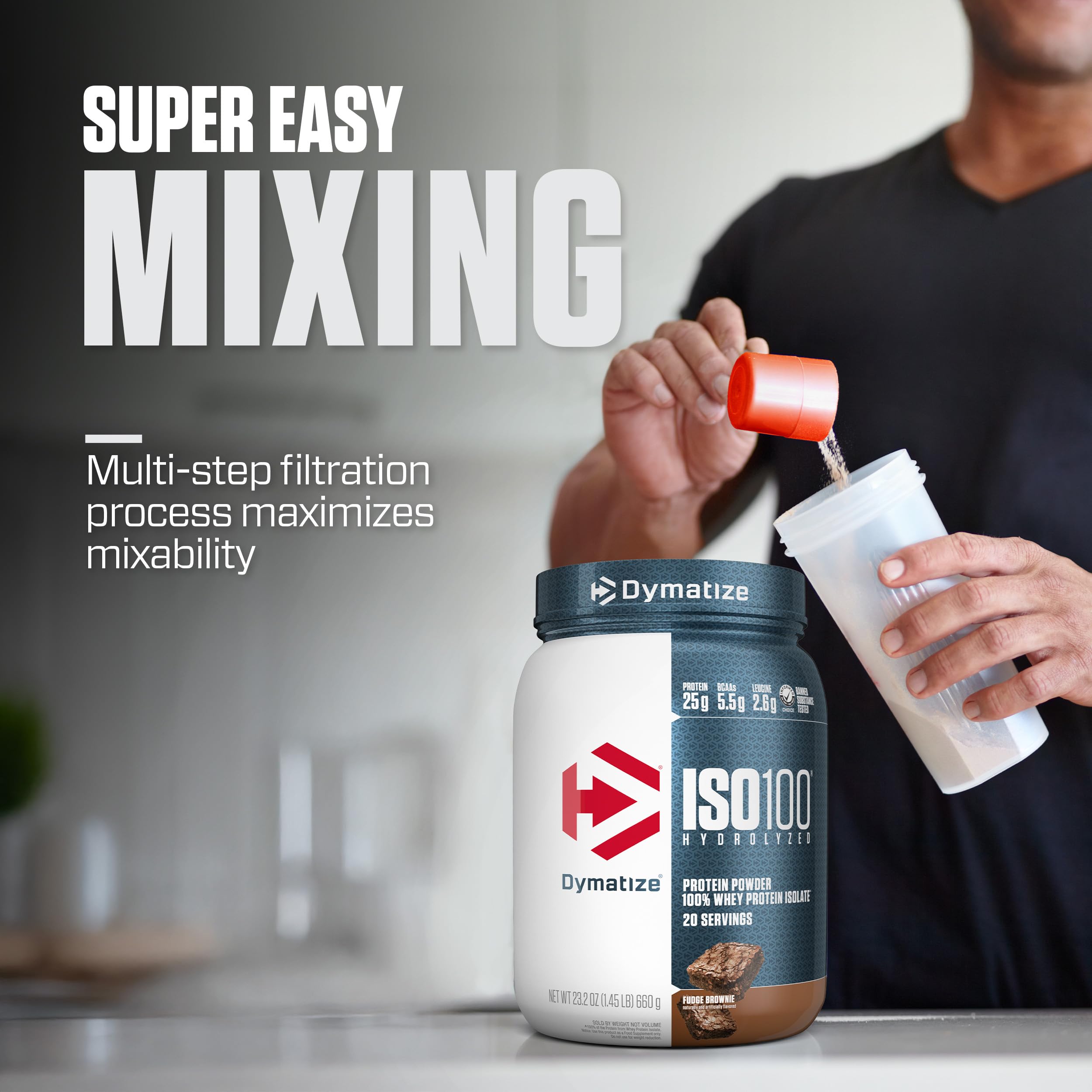 Dymatize ISO100, emballage-20-portions, solution pratique pour les routines quotidiennes.
