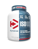 Poudre ISO100 de Dymatize, isolat whey fraiche pour récupération rapide.