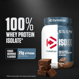 Dymatize ISO100, verre-melange-protéine-fudge-brownie, dégustation rapide après l’entraînement.