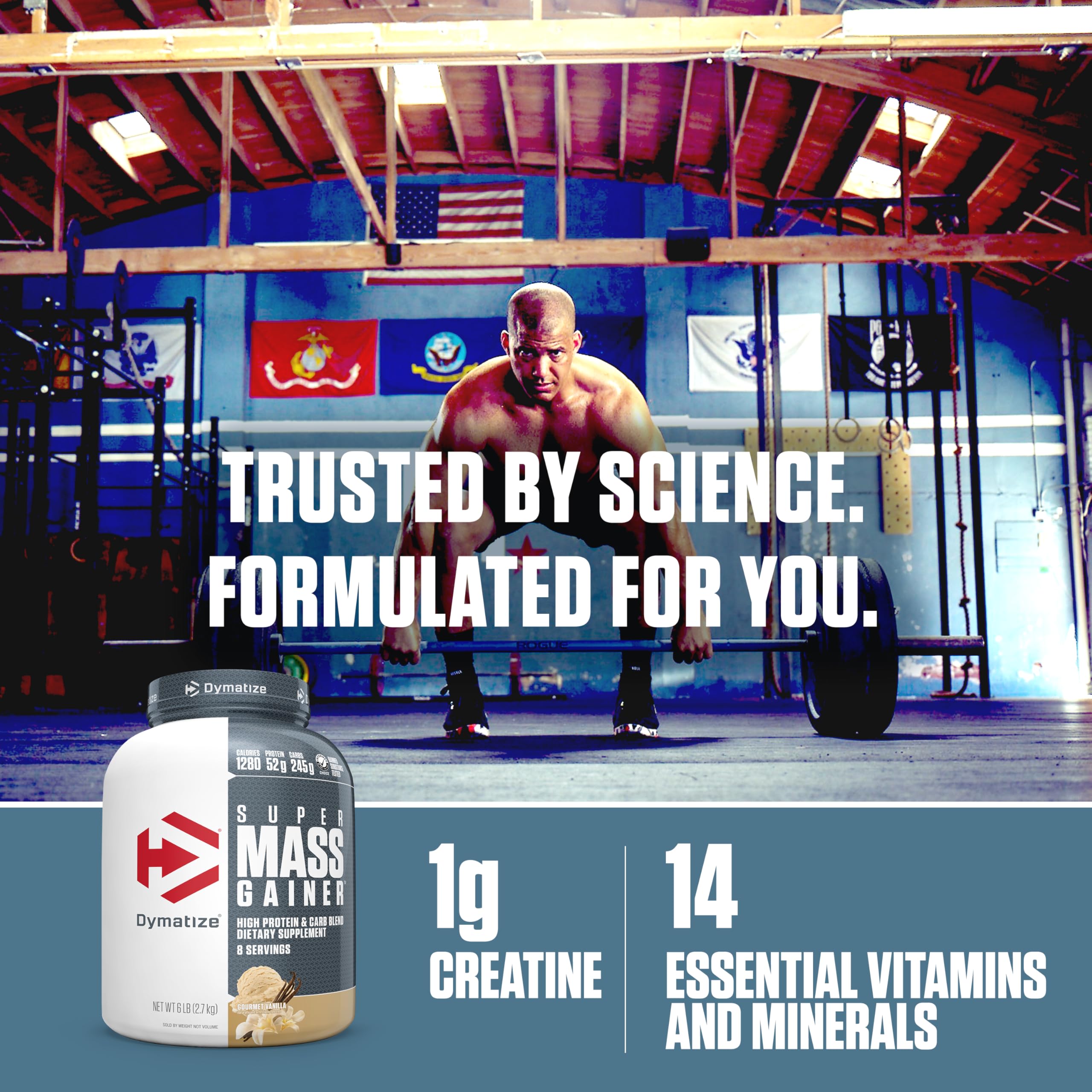 Dymatize Super Mass Gainer: doseur pratique pour mesurer chaque portion de protéine