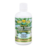 Dynamic Health Aloe Vera Bio, jus naturel, servi sur glace pour rafraîchir.
