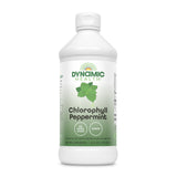 Dynamic Health Chlorophylle Menthe Poivrée, bouteille verte prête à l’emploi, goût frais.