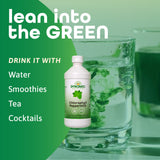 Dynamic Health Chlorophylle Menthe Poivrée, ingrédients visibles et qualité élevée.