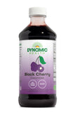 Dynamic Health concentré cerise noire pur en bouteille, parfait pour mélanges de fruits.