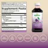 Dynamic Health concentré cerise noire pur, verre verseur prêt pour yaourt.