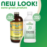 Dynamic Health Chlorophylle liquide – verser dans un verre pour une boisson neutre.