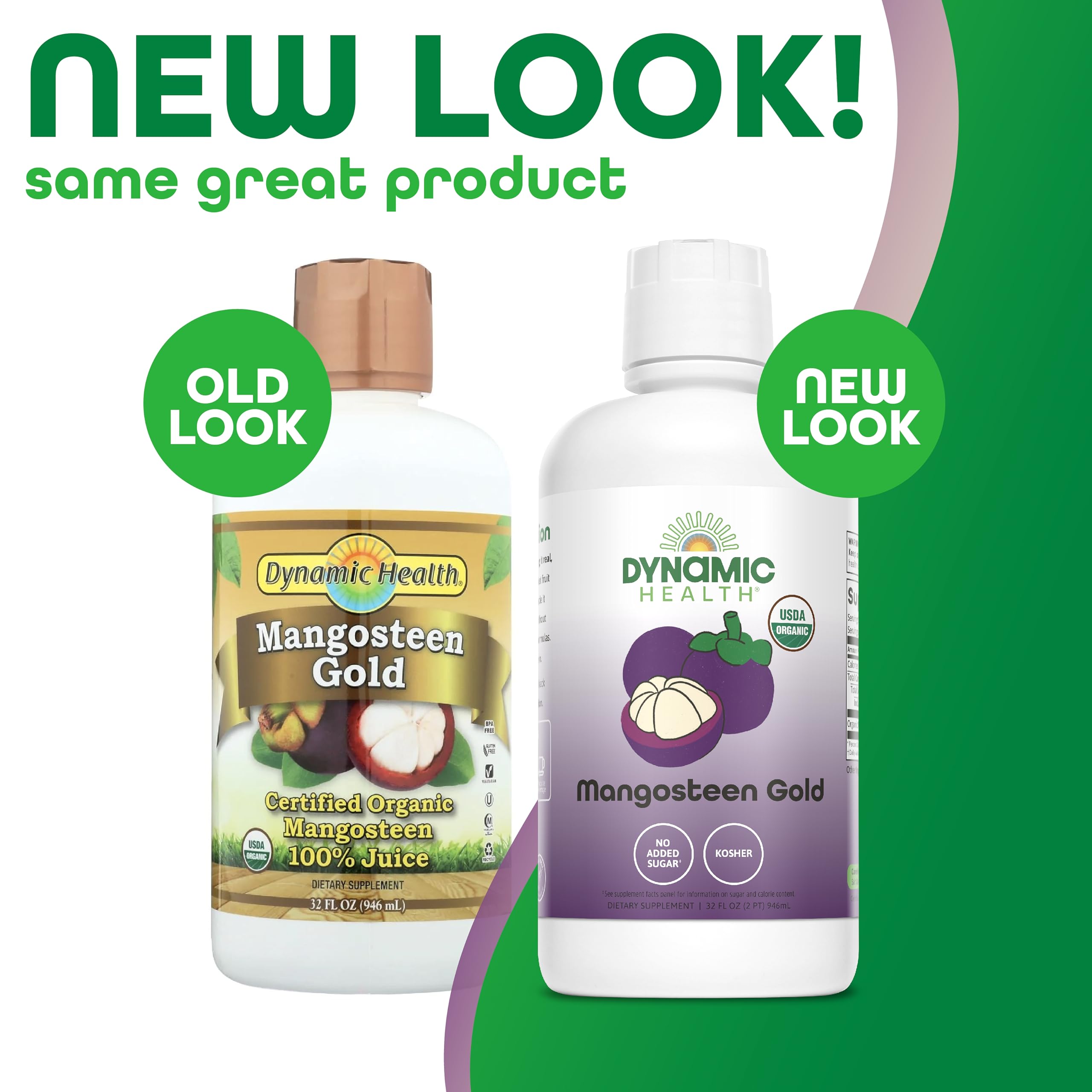 Dynamic Health Mangosteen Gold – mangoustan frais, saveur naturelle et équilibrée.