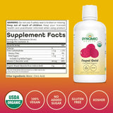 Dynamic Health Nopal Gold — étiquette mettant en lumière vitamine C et minéraux.