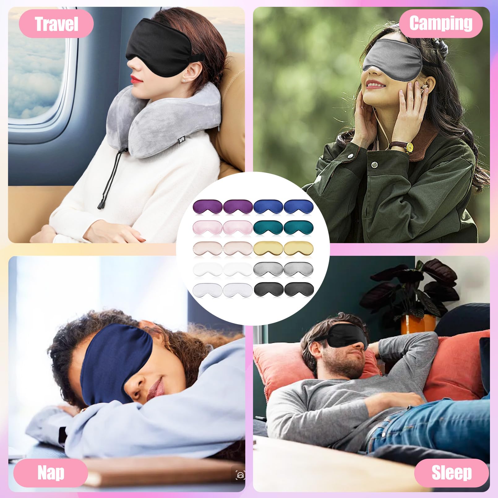 Dyrfolm masque-sommeil-dimensions-7-87x3-74-pouces; taille adaptée pour le port.