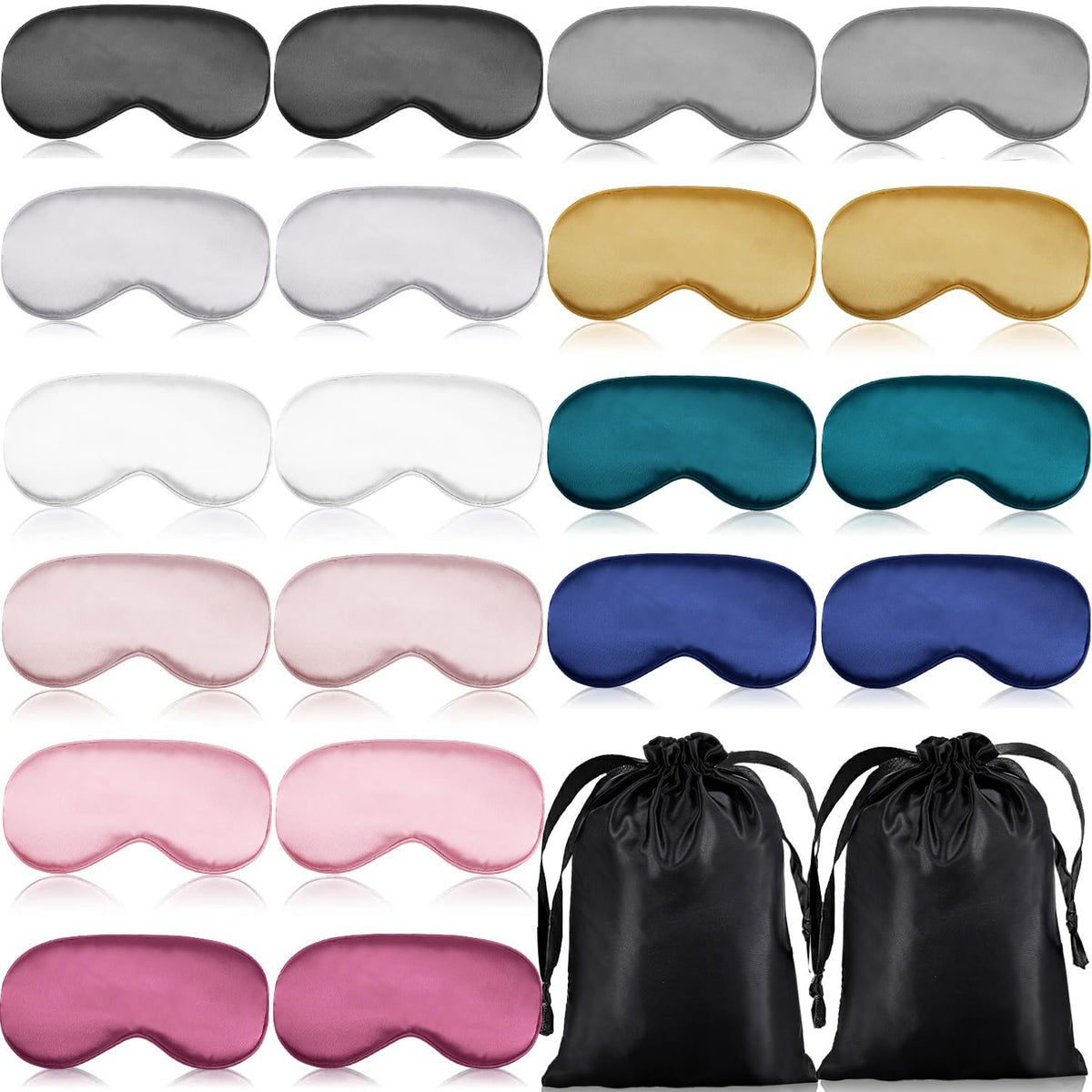 Dyrfolm masque-sommeil-soie ensemble 20; blocage lumineux et confort durable.